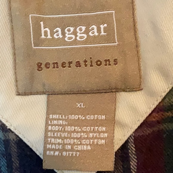 Haggar Generations Men’s 100% Cotton Barn Coat Outdoor Khaki Jacket Size X-Large - Picture 4 of 16